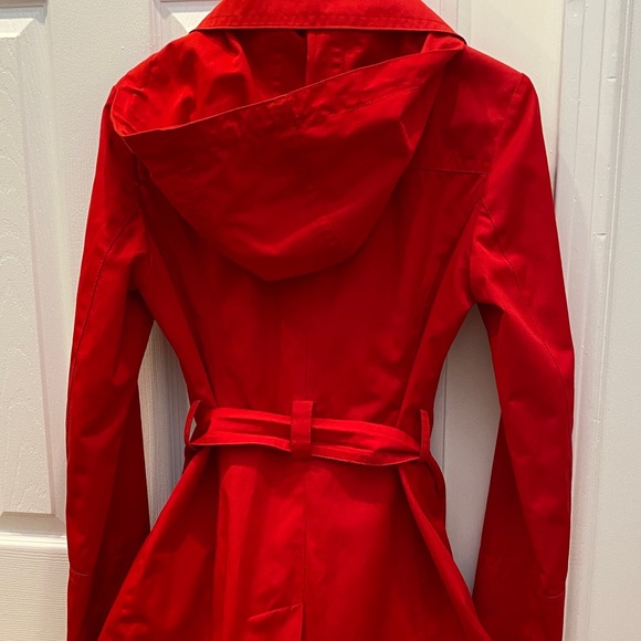 Michael Kors Bold Red Trench Coat, Size XS - Picture 9 of 14